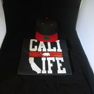 California republic shirt & hat bundle